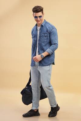 Kuons avenue men's slim fit casual denim shirt | denim shirt for men 2