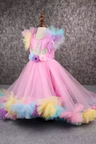 Gorgeous unicorn ruffled frill gown