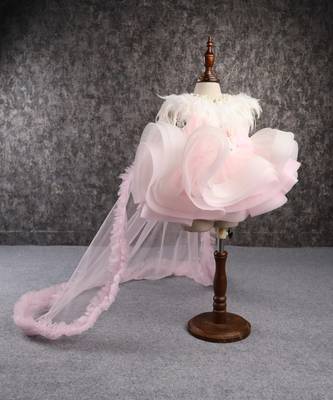 Dual-colour princess net flared dress 1