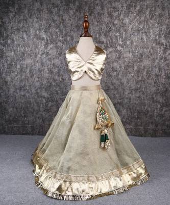 Halter neck stylish top and lehenga set 1