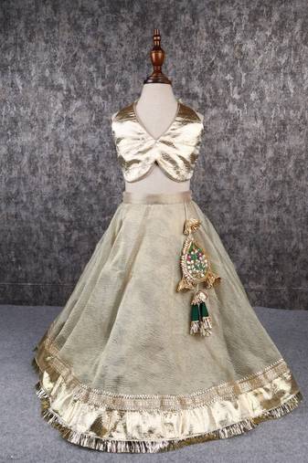 Halter neck stylish top and lehenga set
