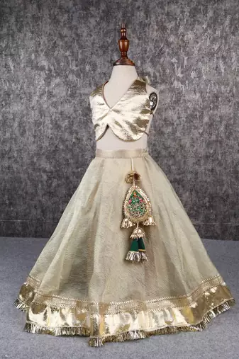Halter neck stylish top and lehenga set