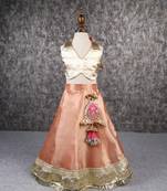 Halter neck stylish top and lehenga set