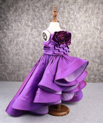 Glamorous voilet trail dress 4
