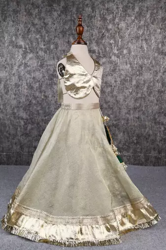Halter neck stylish top and lehenga set