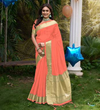 Hunny peach silk couple wear saree with kurta 3