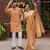 Bansari peach couple set saree with kurta