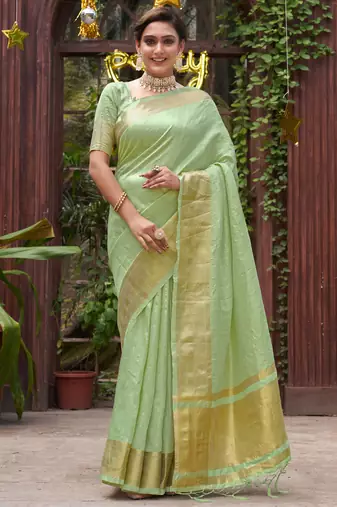 Mint Green Festive Couple's Set with Subtle Weave | Coordinated Ethnic Wear for Celebrations