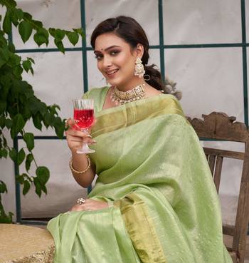Mint Green Festive Couple's Set with Subtle Weave | Coordinated Ethnic Wear for Celebrations 3