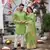 Sumitra green silk couple wear saree with kurta