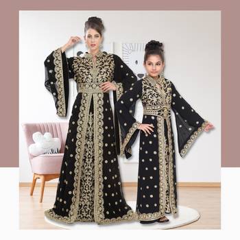 Arabian Djellaba Maxi Embroidered Dress 1