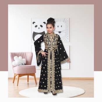 Arabian Djellaba Maxi Embroidered Dress 3