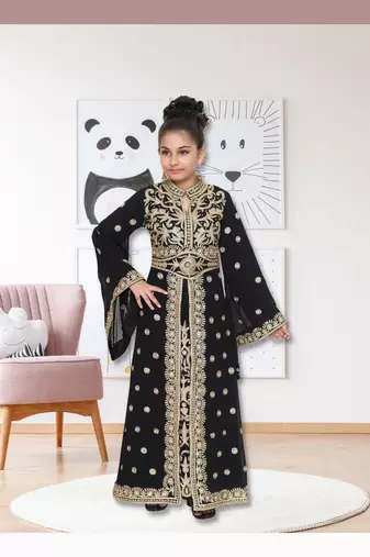 Arabian Djellaba Maxi Embroidered Dress