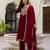 Velvet Embroidery Festive Salwar Suit Set Kurta Pant with Dupatta