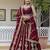 Art Silk Embroidery with Golden Sequin work Lehenga Choli with Dupatta - Bridal Choli for Women