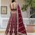 Art Silk Embroidery with Golden Sequin work Lehenga Choli with Dupatta - Bridal Choli for Women