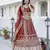 Trendmalls Satin Embroidery with Golden Sequin work Lehenga Choli with Dupatta - Bridal Choli for Women