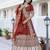 Satin Embroidery with Golden Sequin work Lehenga Choli with Dupatta - Bridal Choli for Women