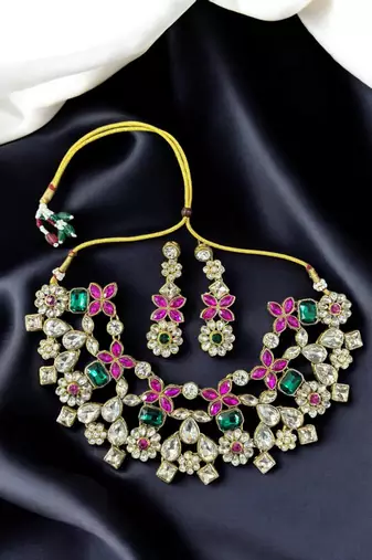 Saree swarg alloy necklace