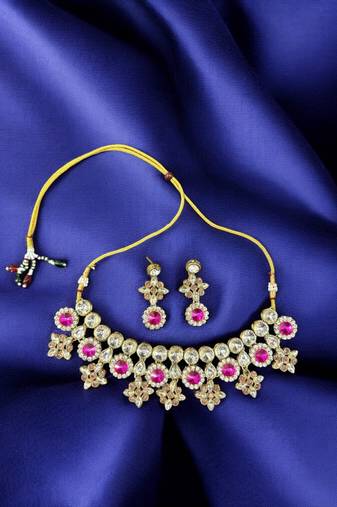 Saree swarg alloy necklace