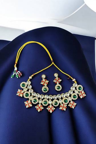 Saree swarg alloy necklace
