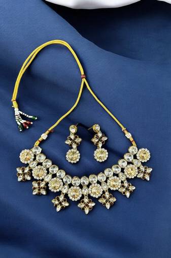 Saree swarg alloy necklace