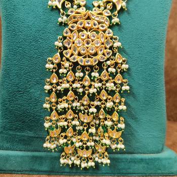 Royal kundan polki meenakari tassle necklace set 3