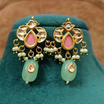 Ethnic kundan meenakari multicolour necklace set 4