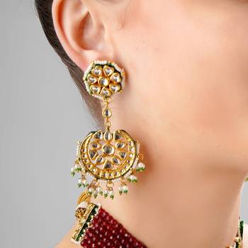 Ruby kundan meenakari semi precious choker set 3