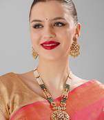 Royal multicolour kundan polki long set