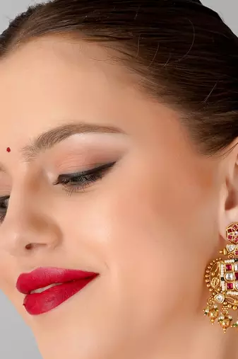 Royal multicolour kundan polki long set