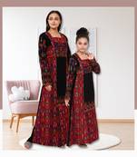 Hand Stitched Maxi with Thread Embroidery Work