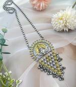 Durga maa dual tone long replica necklace