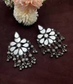 Mirror glass earrings