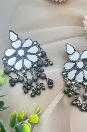 Mirror glass earrings