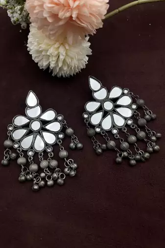 Mirror glass earrings