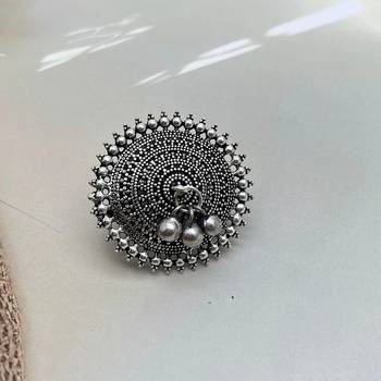 German Silver ghungroo Ring 1