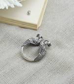 Oxidized peacock ring boho indian oxidised ring