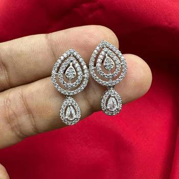Cz diamond drop earrings 1