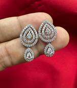 Cz diamond drop earrings