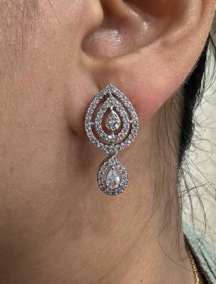 Cz diamond drop earrings 2