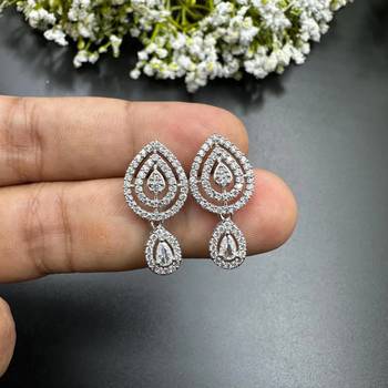 Cz diamond drop earrings 3