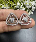Triangle cz ear studs dailywear