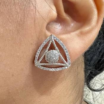 Triangle cz ear studs dailywear 2