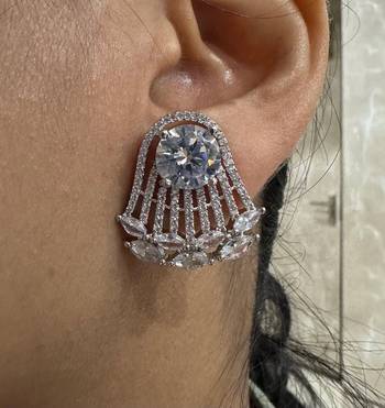 Gorgeous diva ad crystal stud earrings cz studded beauties 2