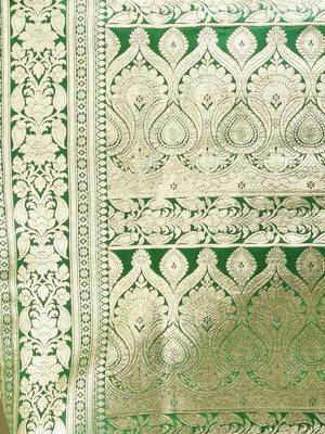 Rosy brown katan silk blend banarasi saree with zari woven ethnic designs 4