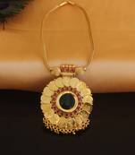Gold plated kasu palakka necklace