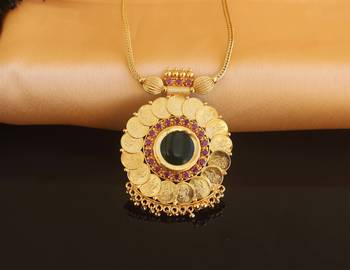 Gold plated kasu palakka necklace 2