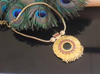 Gold plated kasu palakka necklace 3