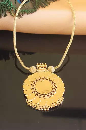 Gold plated kasu palakka necklace